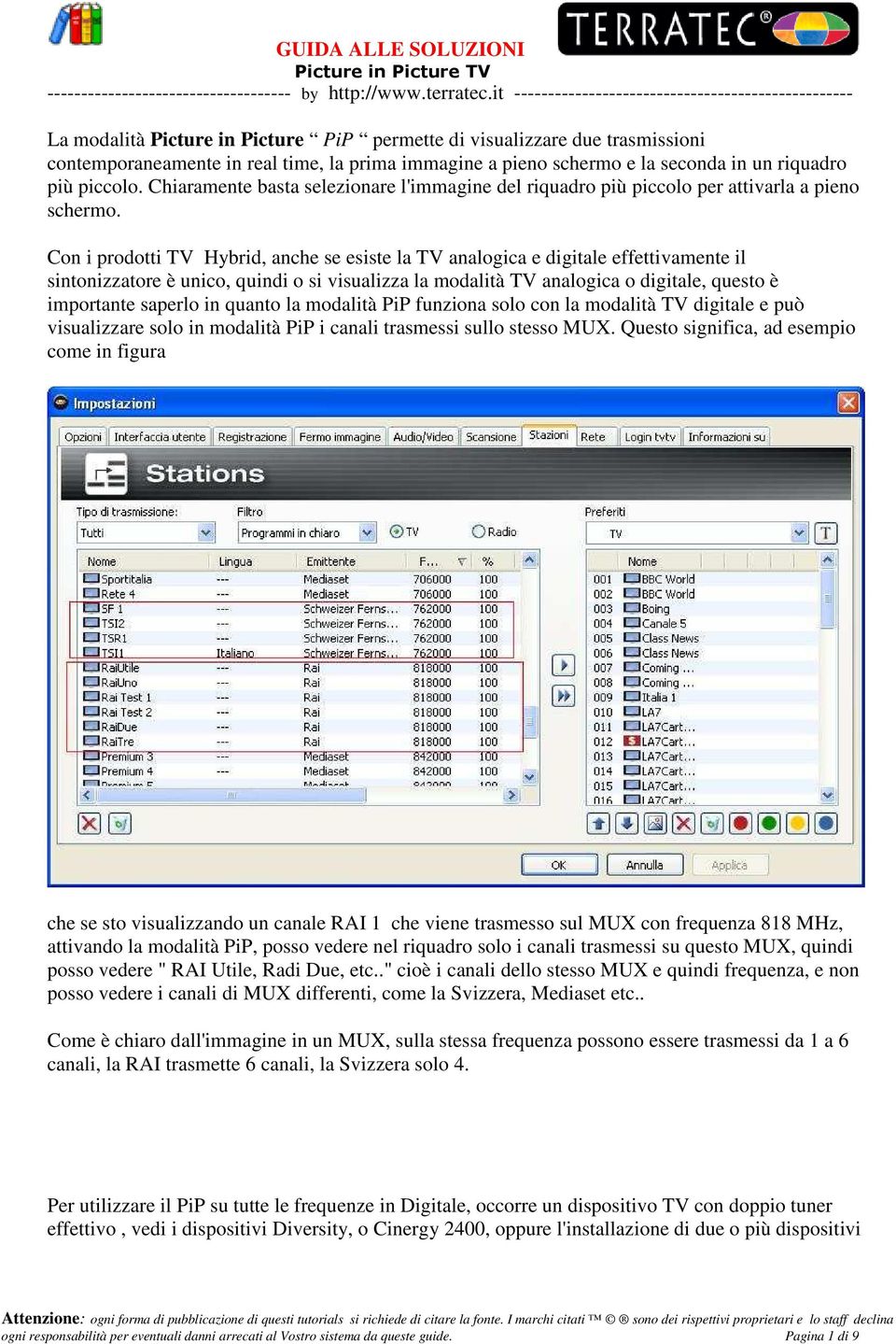 Con i prodotti TV Hybrid, anche se esiste la TV analogica e digitale effettivamente il sintonizzatore è unico, quindi o si visualizza la modalità TV analogica o digitale, questo è importante saperlo