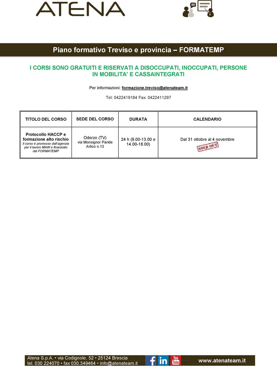 it Tel: 0422419184 Fax: 0422411297 Protocollo HACCP e formazione