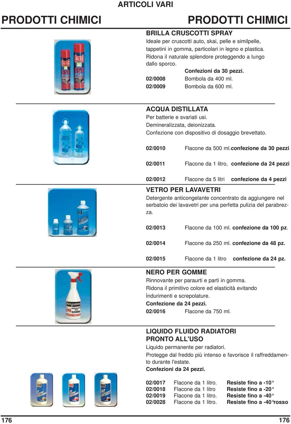 Demineralizzata, deionizzata. Confezione con dispositivo di dosaggio brevettato. 02/0010 Flacone da 500 ml.