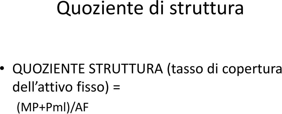 (tasso di copertura