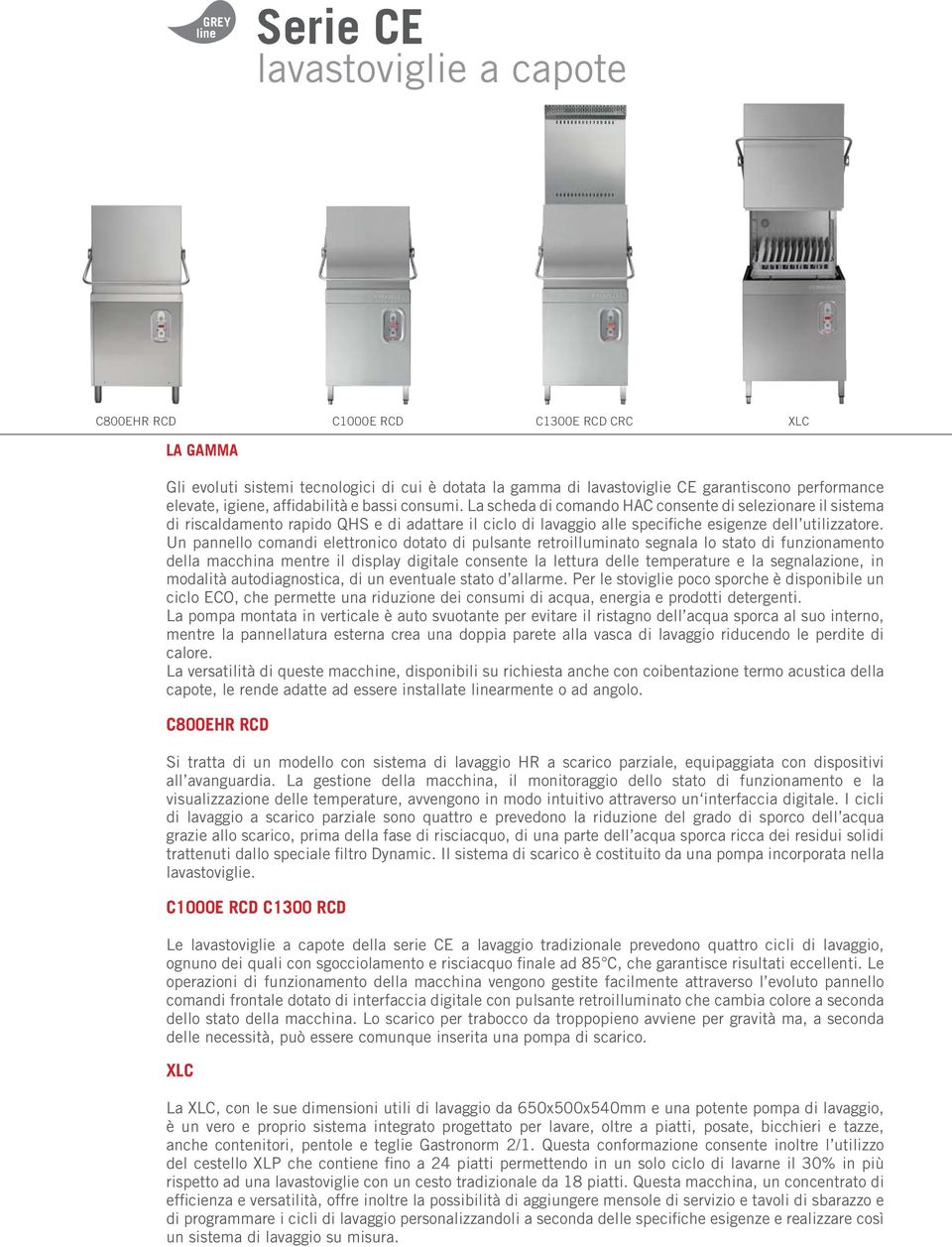 La scheda di comando HAC consente di selezionare il sistema di riscaldamento rapido QHS e di adattare il ciclo di lavaggio alle specifiche esigenze dell utilizzatore.