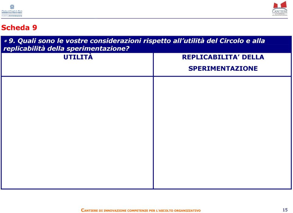 del Circolo e alla replicabilità della sperimentazione?