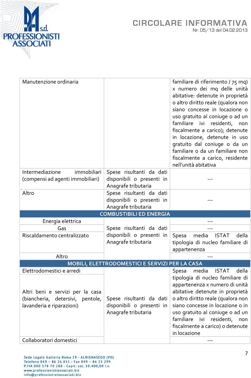 familiare ivi residenti, non fiscalmente a carico); detenute in locazione, detenute in uso gratuito dal coniuge o da un familiare o da un familiare non fiscalmente a carico, residente nell unità