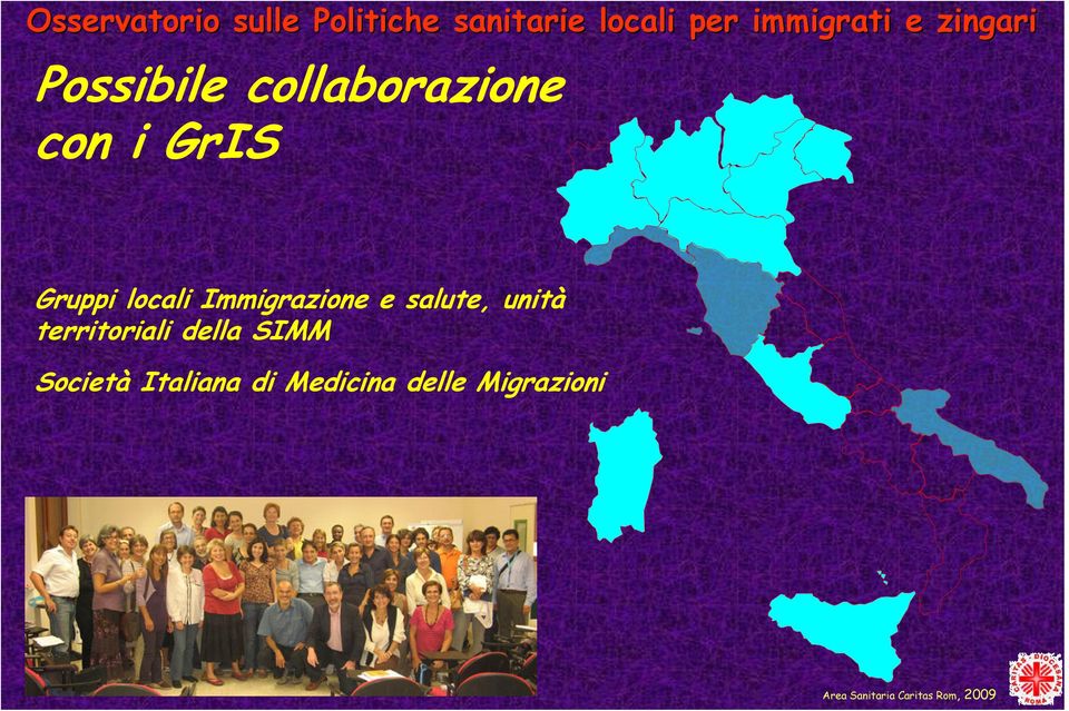 Immigrazione e salute, unità territoriali della SIMM Società