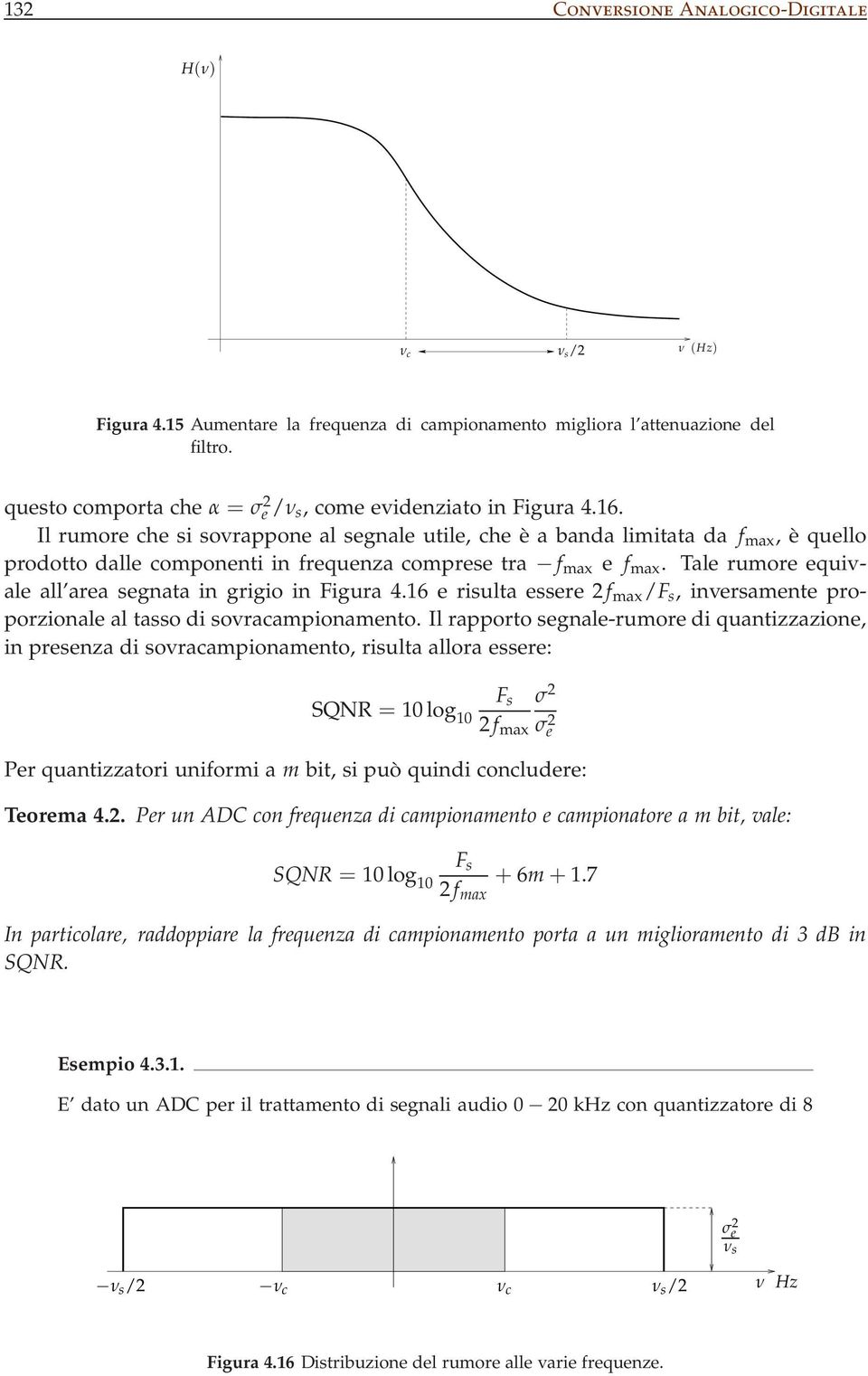 Il rumore che si sovrappone al segnale uile, che è a banda limiaa da f max, è quello prodoo dalle componeni in frequenza comprese ra f max e f max.