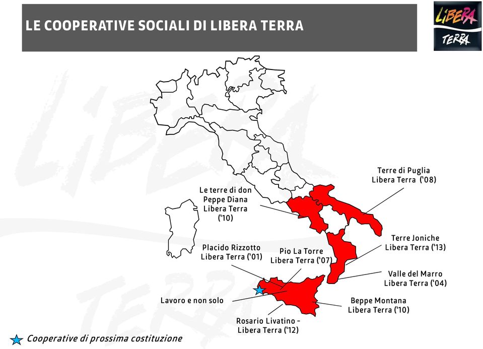 Terre Joniche Libera Terra ( 13) Valle del Marro Libera Terra ( 04) Cooperative di prossima