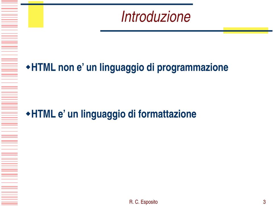 programmazione HTML e un 