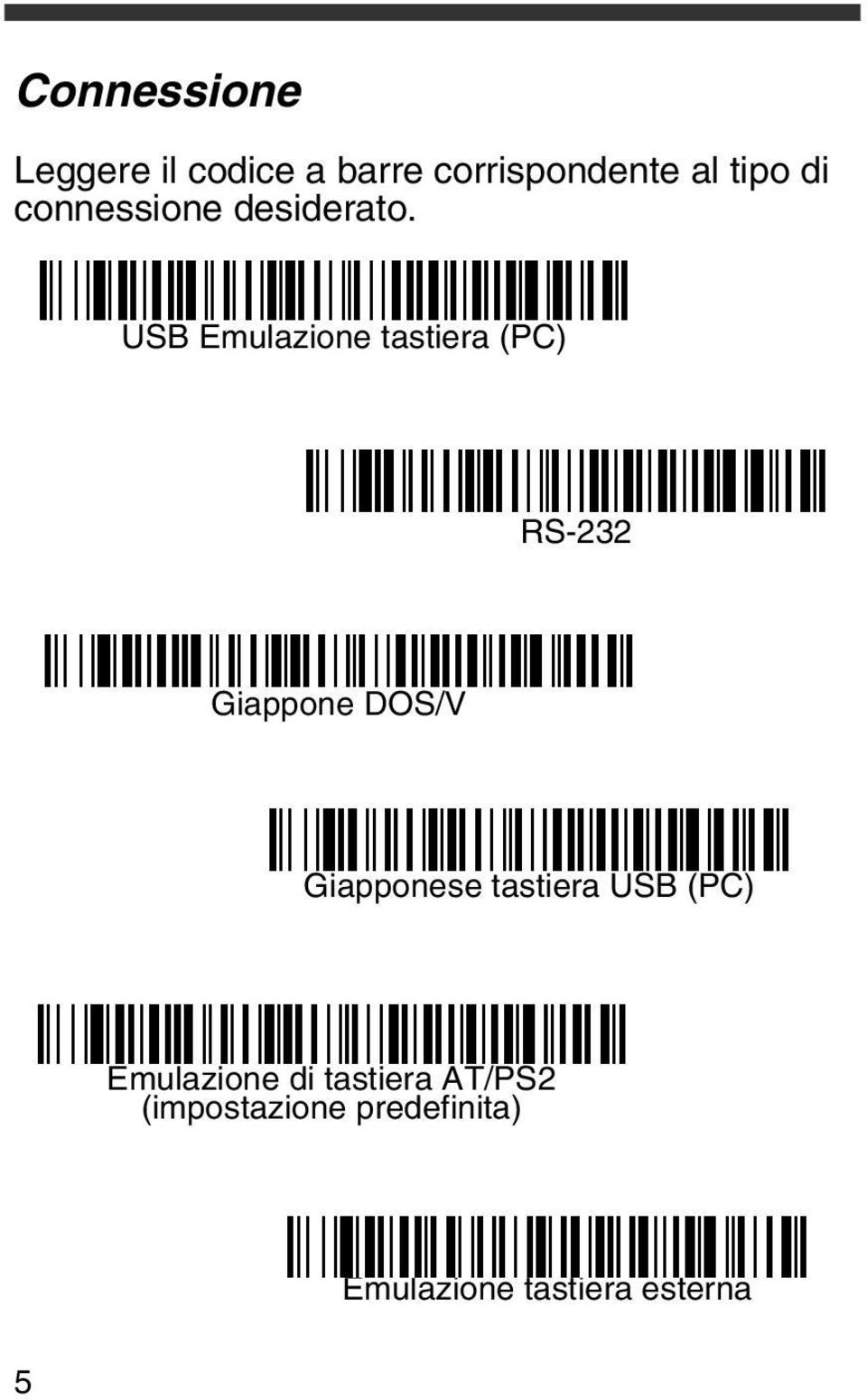 USB Emulazione tastiera (PC) RS-232 Giappone DOS/V Giapponese