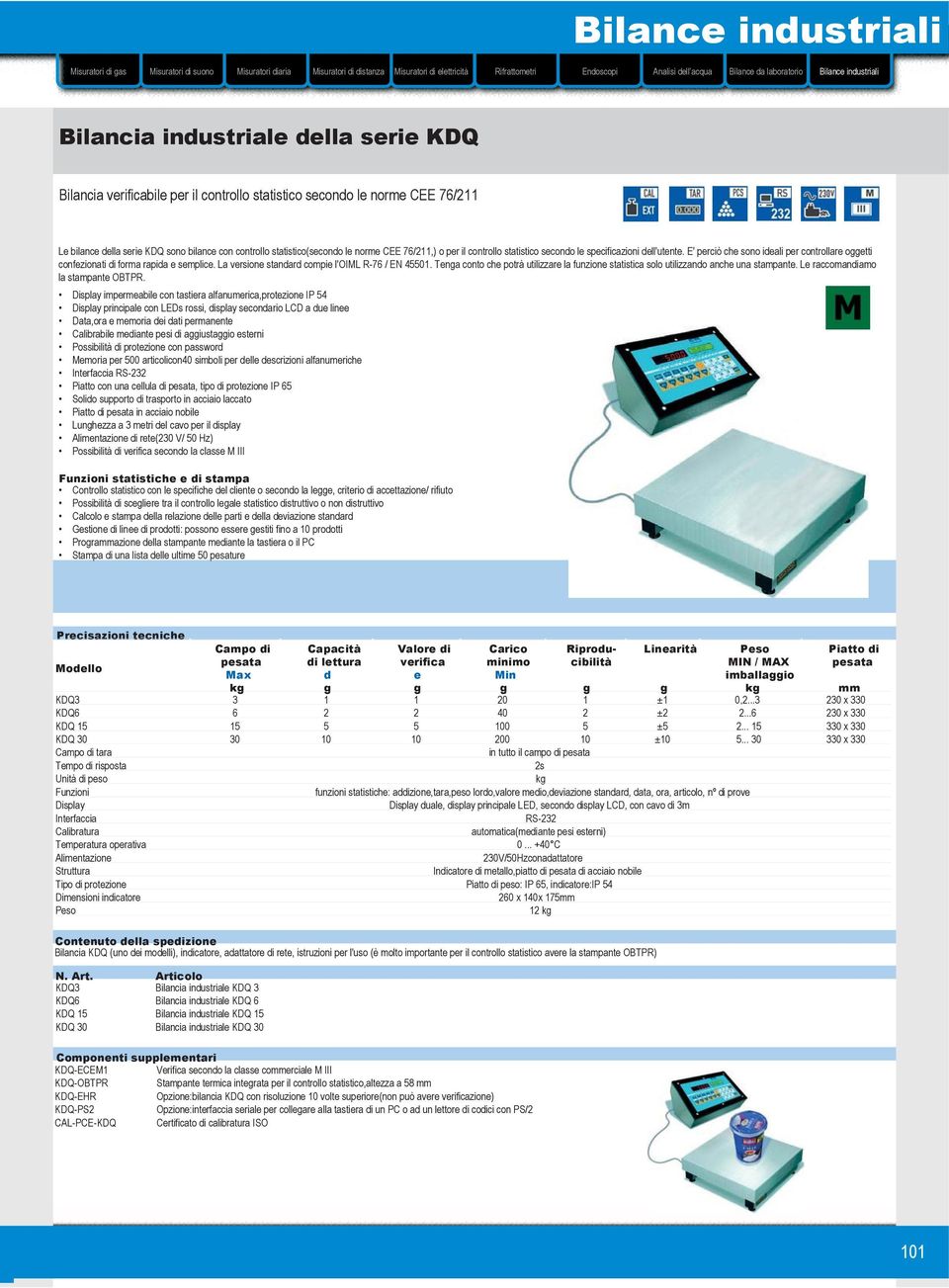 E' prciò ch sono iali pr controllar otti confzionati i forma rapia smplic. La vrsion stanar compi l'oiml R-76 / EN 45501.