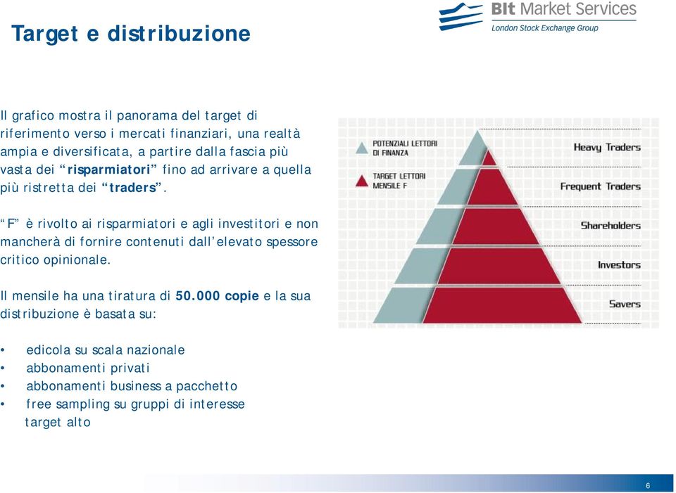 F è rivolto ai risparmiatori e agli investitori e non mancherà di fornire contenuti dall elevato spessore critico opinionale.