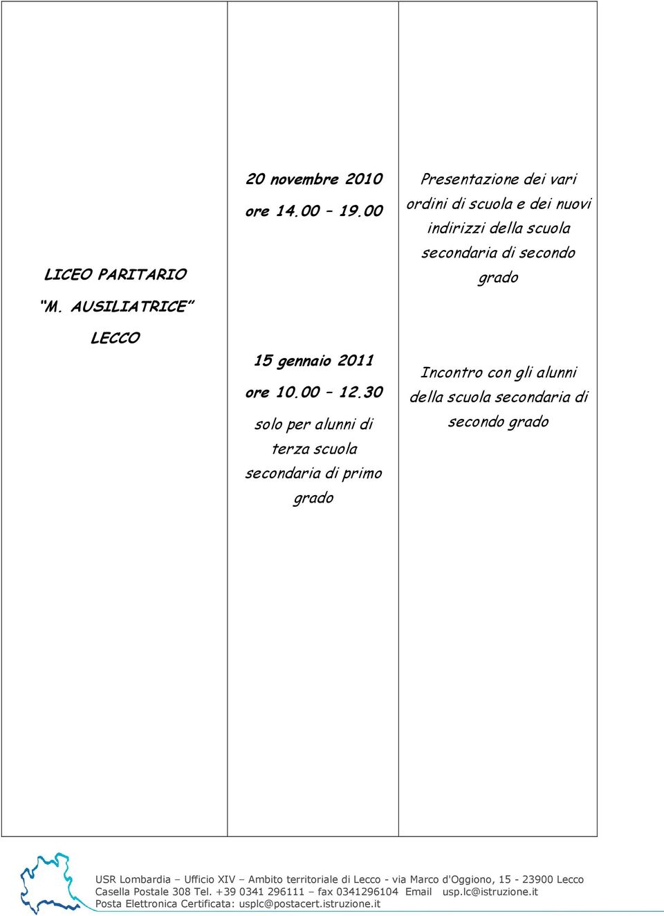 30 solo per alunni di terza scuola secondaria di primo grado Presentazione