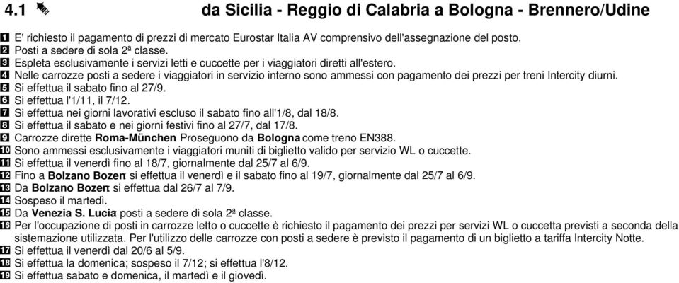 7 Si effettu ei giri lvrtivi esclus il sbt fi ll'1/, dl 1/ Si effettu il sbt e ei giri festivi fi l 27/7, dl 17/ Crrzze dirette R-Müche Prsegu d Blg ce tre EN3 "!