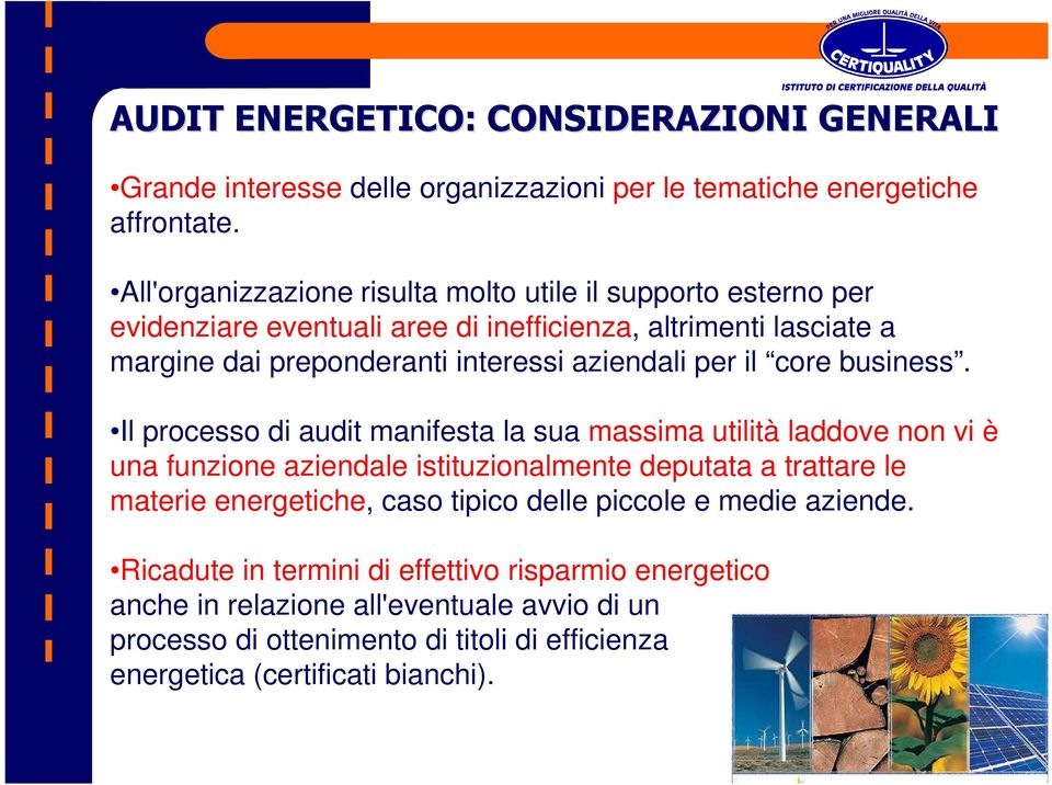 per il core business.