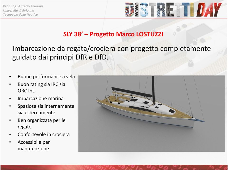 Buone performance a vela Buon rating sia IRC sia ORC Int.