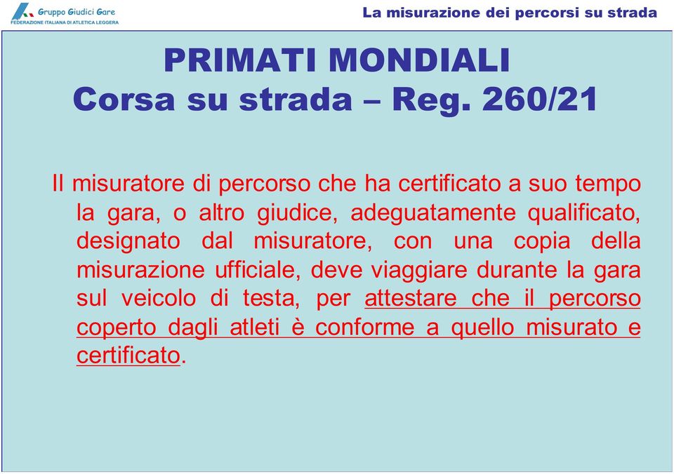 adeguatamente qualificato, designato dal misuratore, con una copia della misurazione