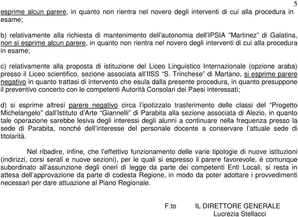 Internazionale (opzione araba) presso il Liceo scientifico, sezione associata all IISS S.