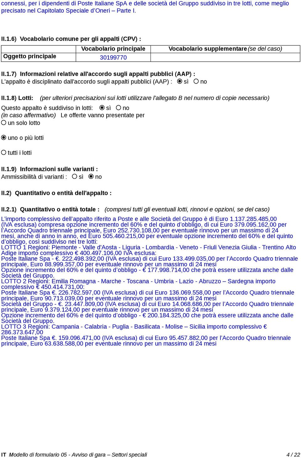 9770 Vocabolario supplementare(se del caso) II.1.