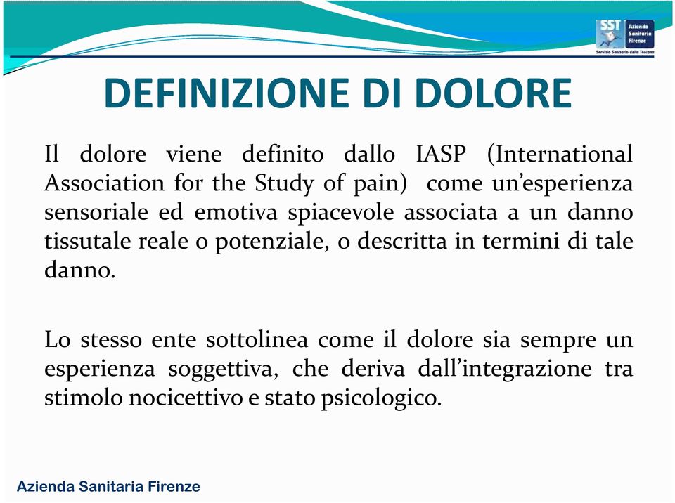 potenziale, o descritta in termini di tale danno.