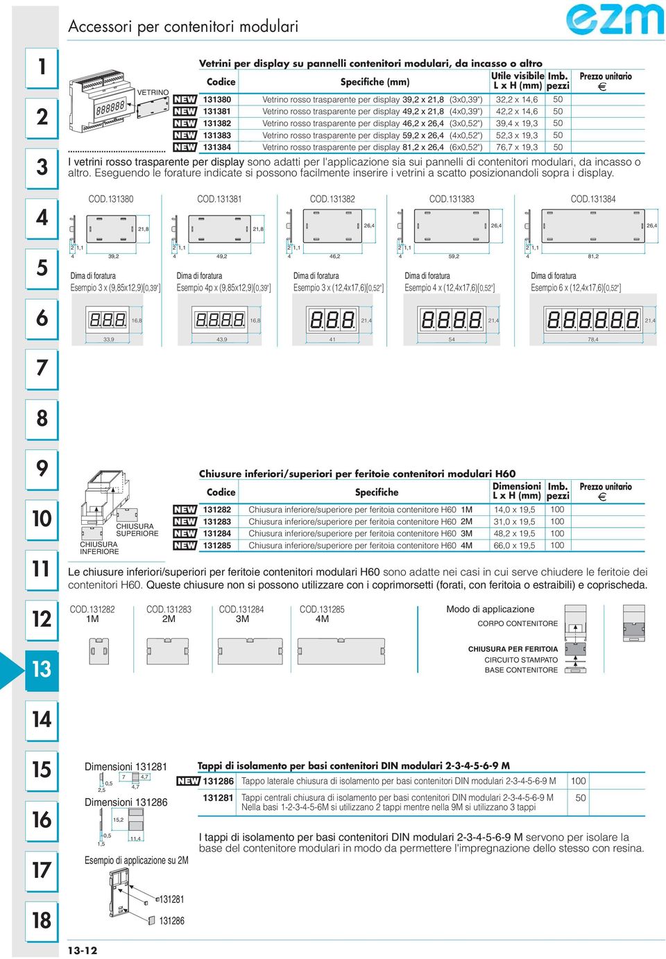 per display, x, (x0,"), x, I vetrini rosso trasparente RADE per display sono adatti RO per l'applicazione TR sia sui pannelli di contenitori modulari, da incasso o altro.