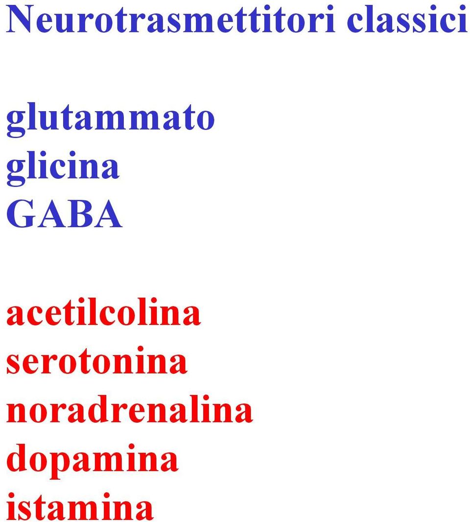 glicina GABA acetilcolina
