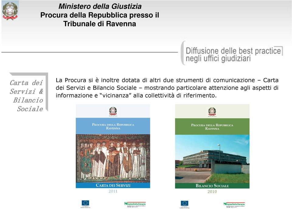 Carta dei Servizi e Bilancio Sociale mostrando particolare