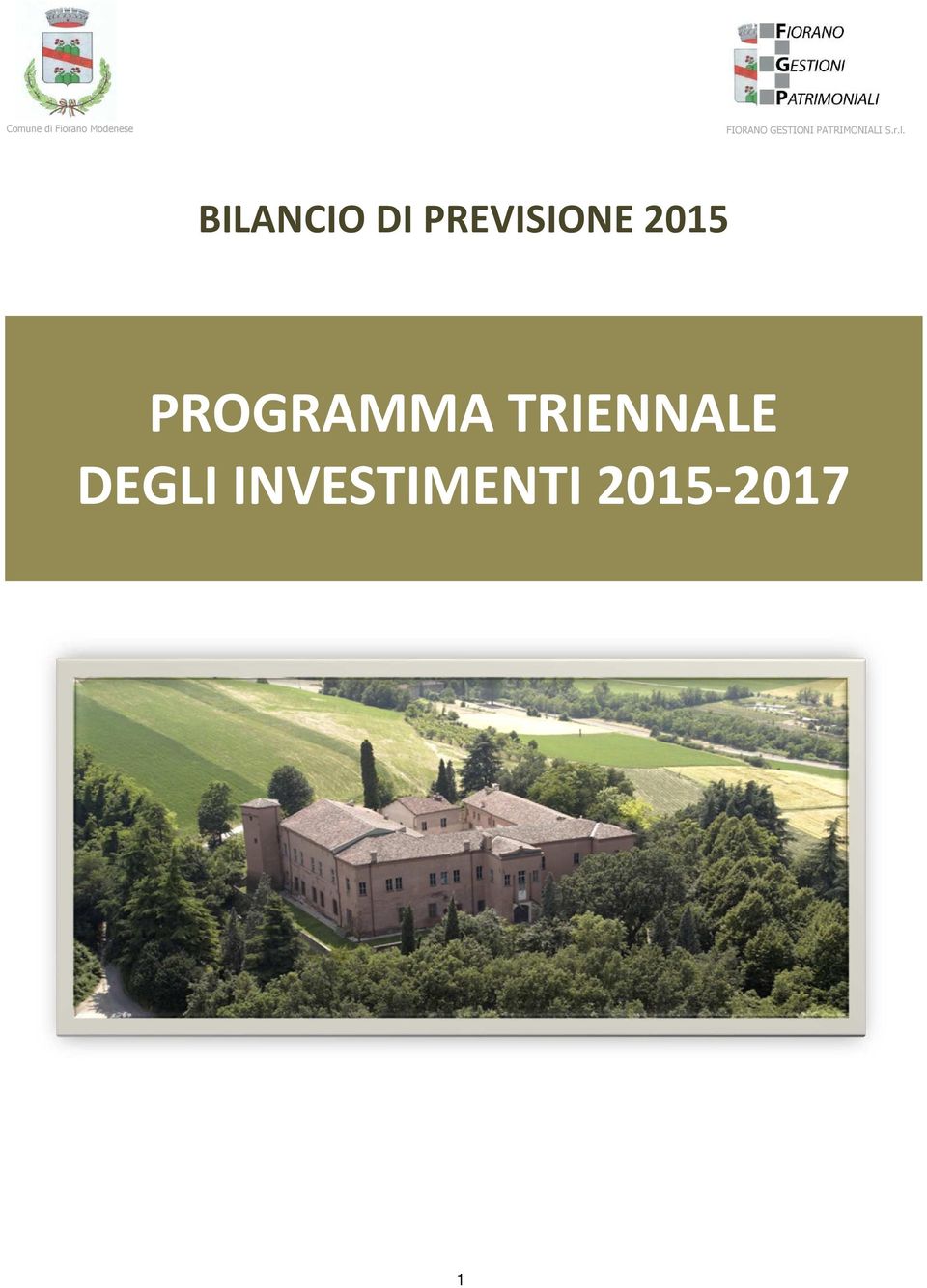 BILANCIO DI PREVISIONE 2015