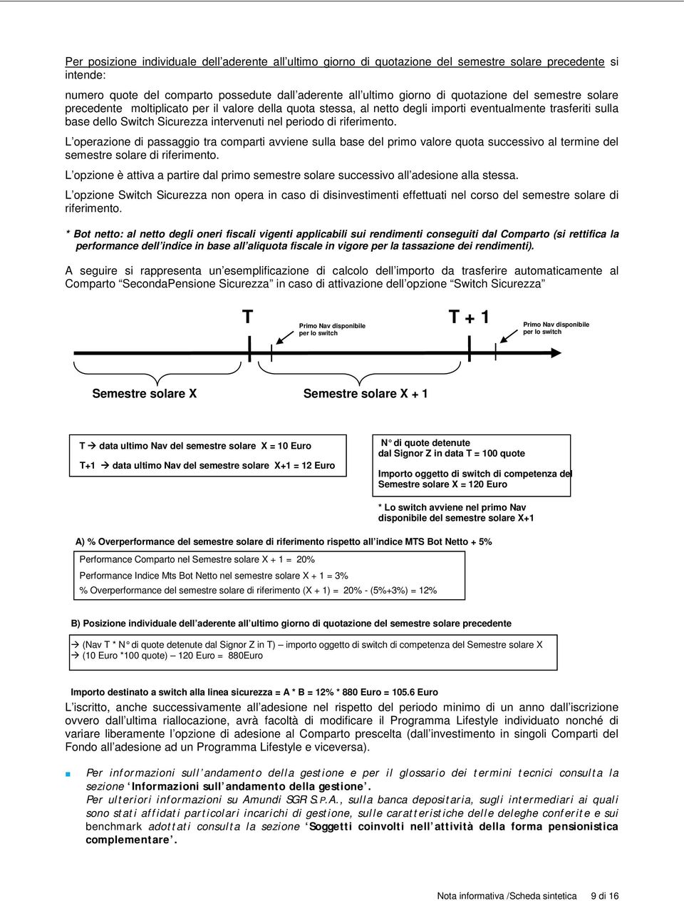 L operazione di passaggio tra comparti avviene sulla base del primo valore quota successivo al termine del semestre solare di riferimento.