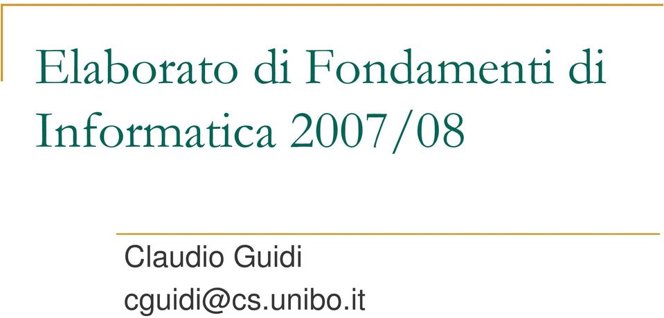 Informatica 2007/08