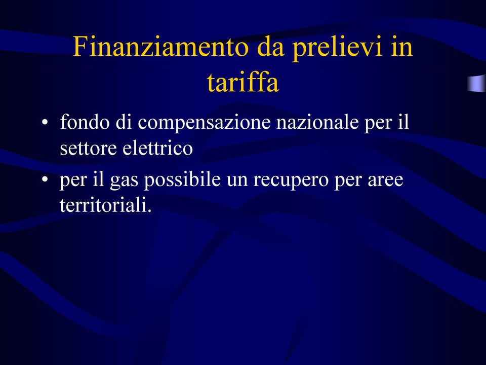 il settore elettrico per il gas