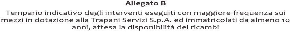 dotazione alla Trapani Servizi S.p.A.