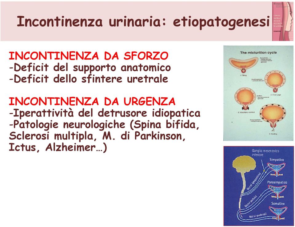 DA URGENZA -Iperattività del detrusore idiopatica -Patologie