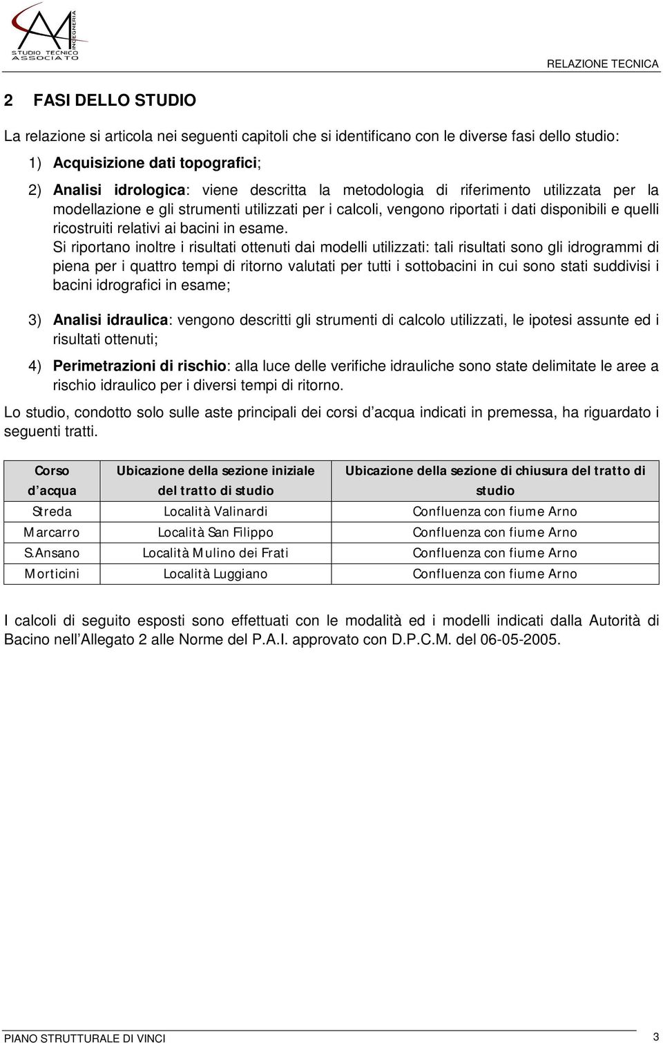 Si riportano inoltre i risultati ottenuti dai modelli utilizzati: tali risultati sono gli idrogrammi di piena per i quattro tempi di ritorno valutati per tutti i sottobacini in cui sono stati