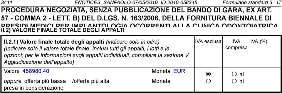 10-058345 Formulario standard 3 - IT II.2)