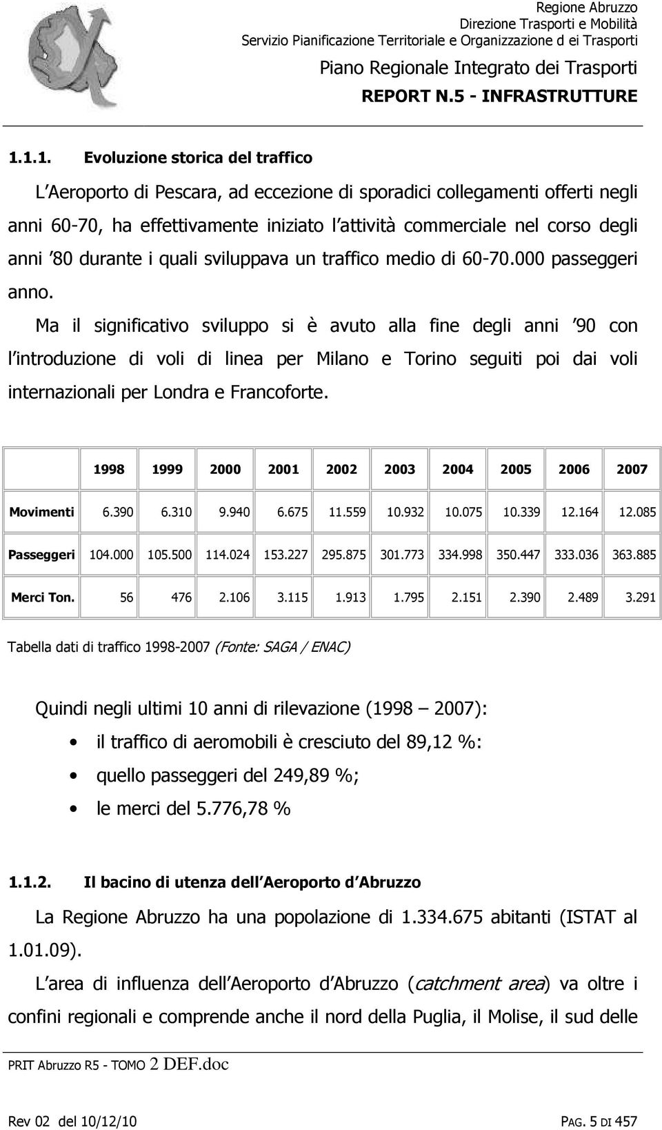 Ma il significativo sviluppo si è avuto alla fine degli anni 90 con l introduzione di voli di linea per Milano e Torino seguiti poi dai voli internazionali per Londra e Francoforte.