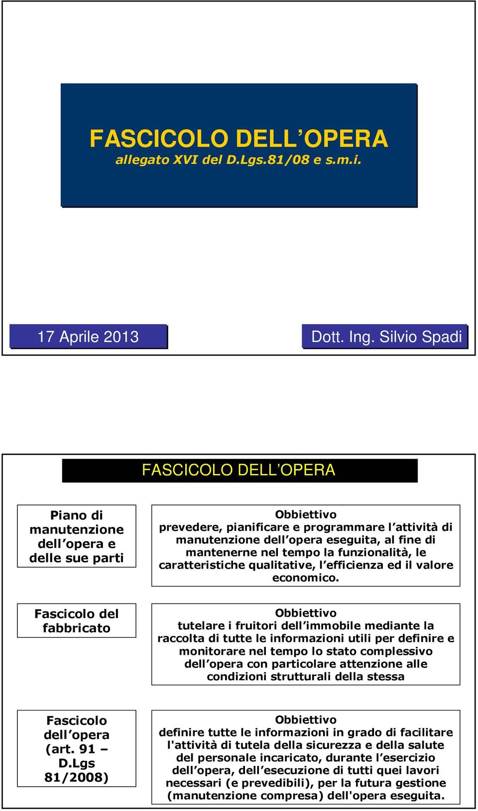 mantenerne nel tempo la funzionalità, le caratteristiche qualitative, l efficienza ed il valore economico.