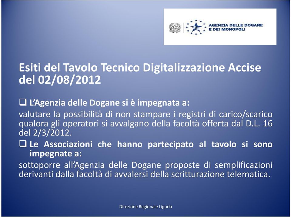 offerta dal D.L. 16 del 2/3/2012.