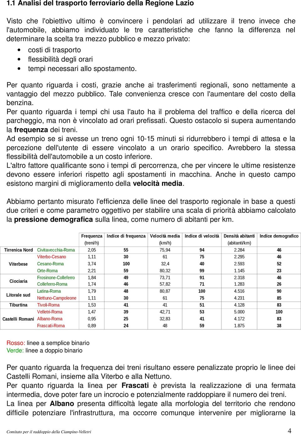 Per quanto riguarda i costi, grazie anche ai trasferimenti regionali, sono nettamente a vantaggio del mezzo pubblico. Tale convenienza cresce con l'aumentare del costo della benzina.