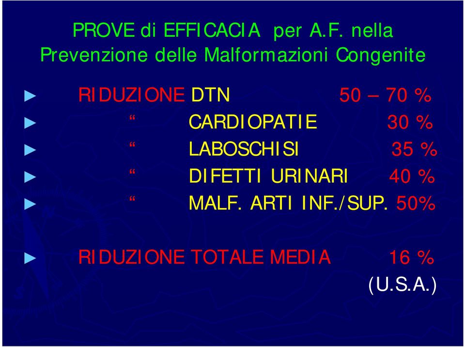 nella Prevenzione delle Malformazioni Congenite