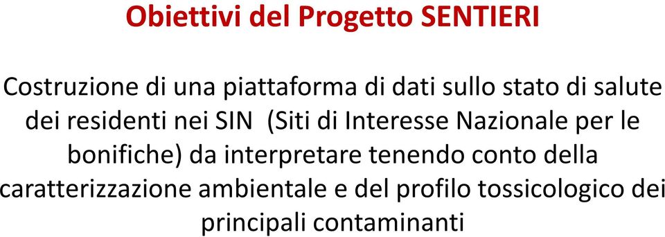 Nazionale per le bonifiche) da interpretare tenendo conto della