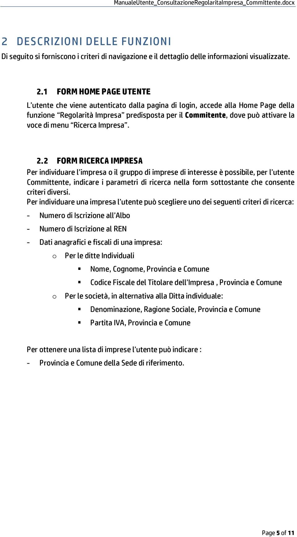 Impresa. 2.