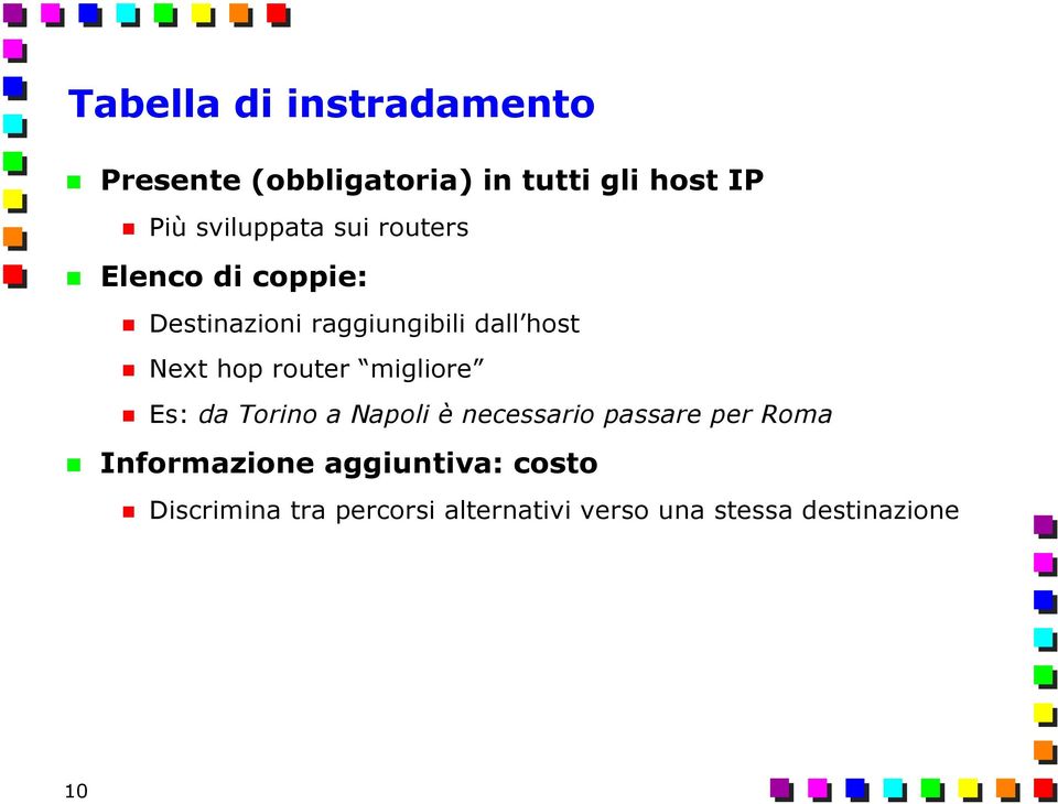 hop router migliore Es: da Torino a Napoli è necessario passare per Roma