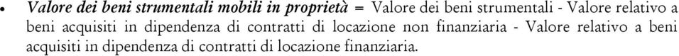 dipendenza di contratti di locazione non finanziaria - Valore