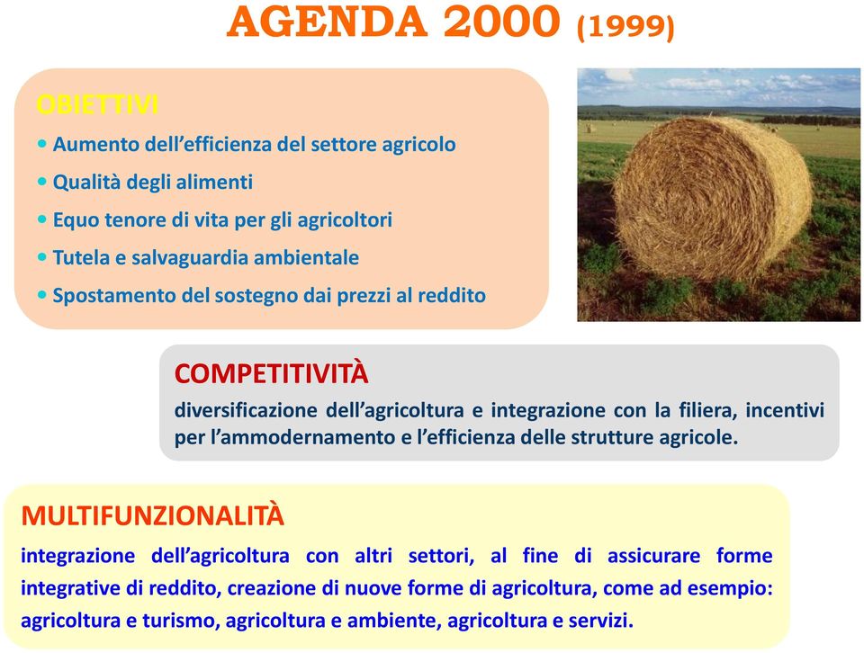 incentivi per l ammodernamento e l efficienza delle strutture agricole.