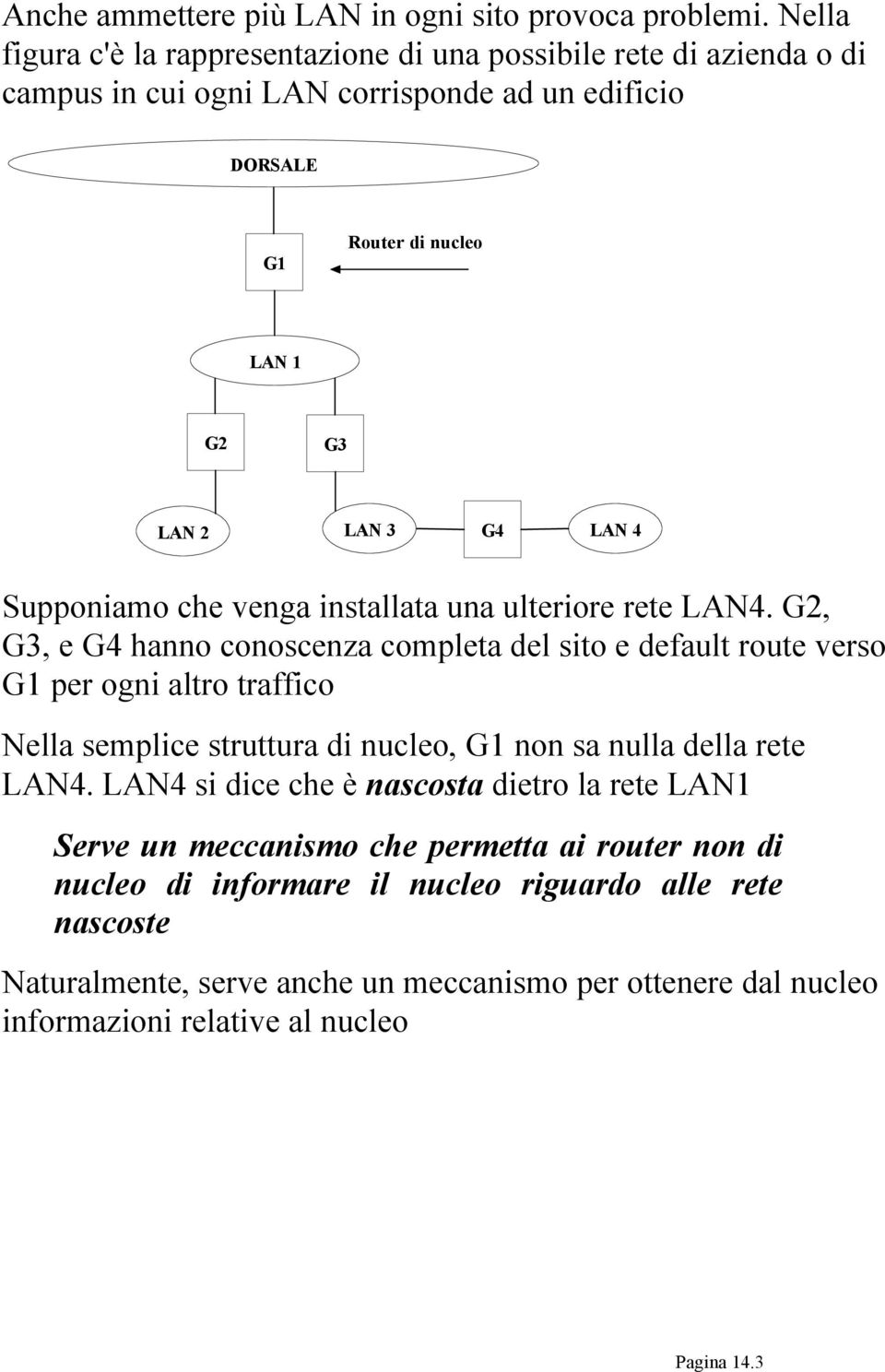 LAN 4 Supponiamo che venga installata una ulteriore rete LAN4.