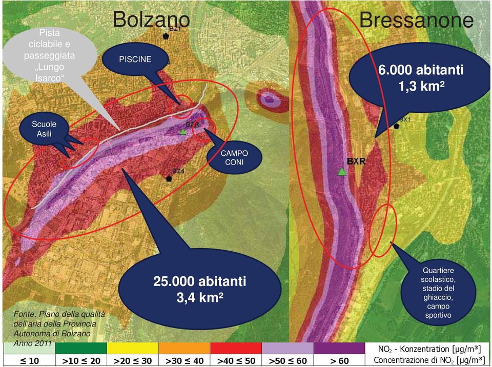 qualità dell aria della Provincia Autonoma di Bolzano Anno 2011 25.