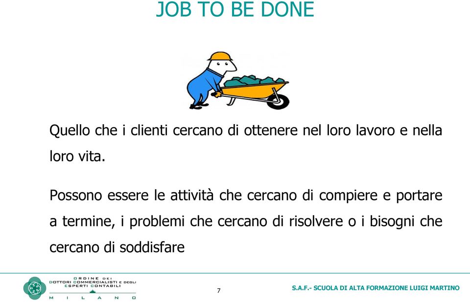 Possono essere le attività che cercano di compiere e