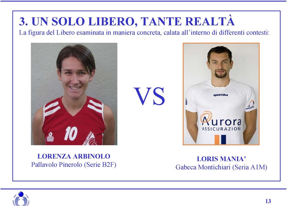 differenti contesti: VS LORENZA ARBINOLO Pallavolo