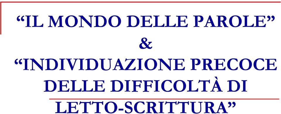 INDIVIDUAZIONE