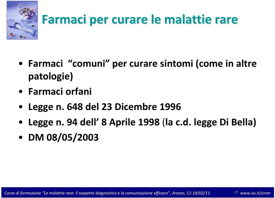 orfani Legge n. 648 del 23 Dicembre 1996 Legge n.