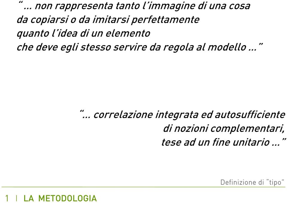 da regola al modello correlazione integrata ed autosufficiente di nozioni